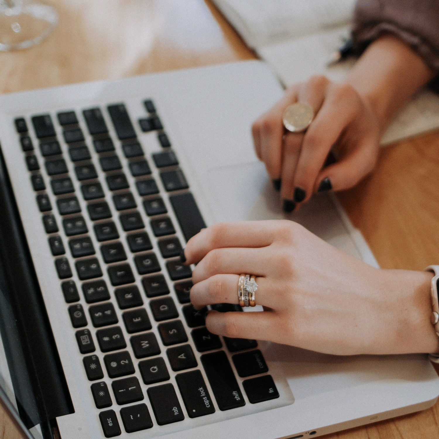 A writer working on content management A writer working on content management