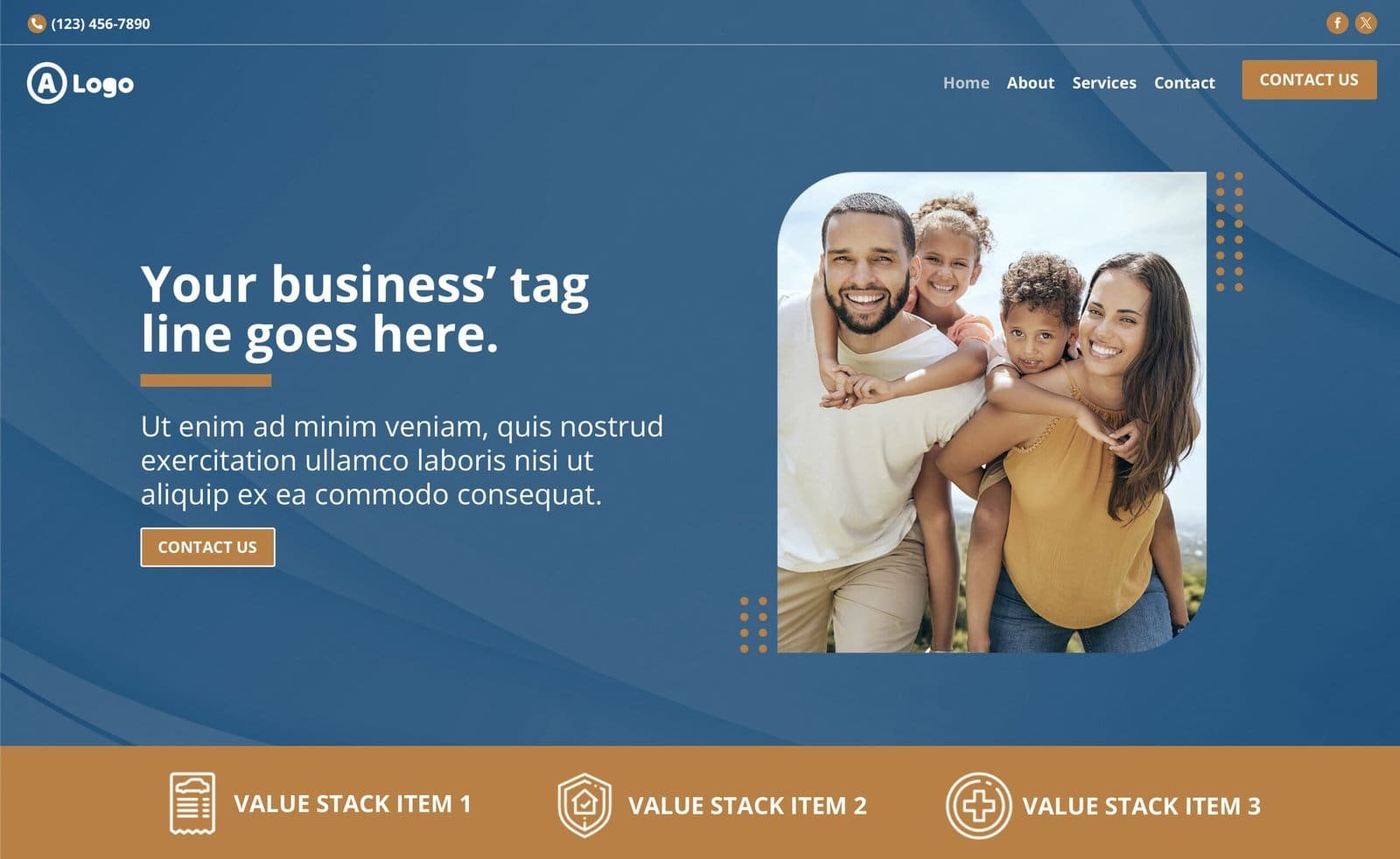 Corporate website template graphic