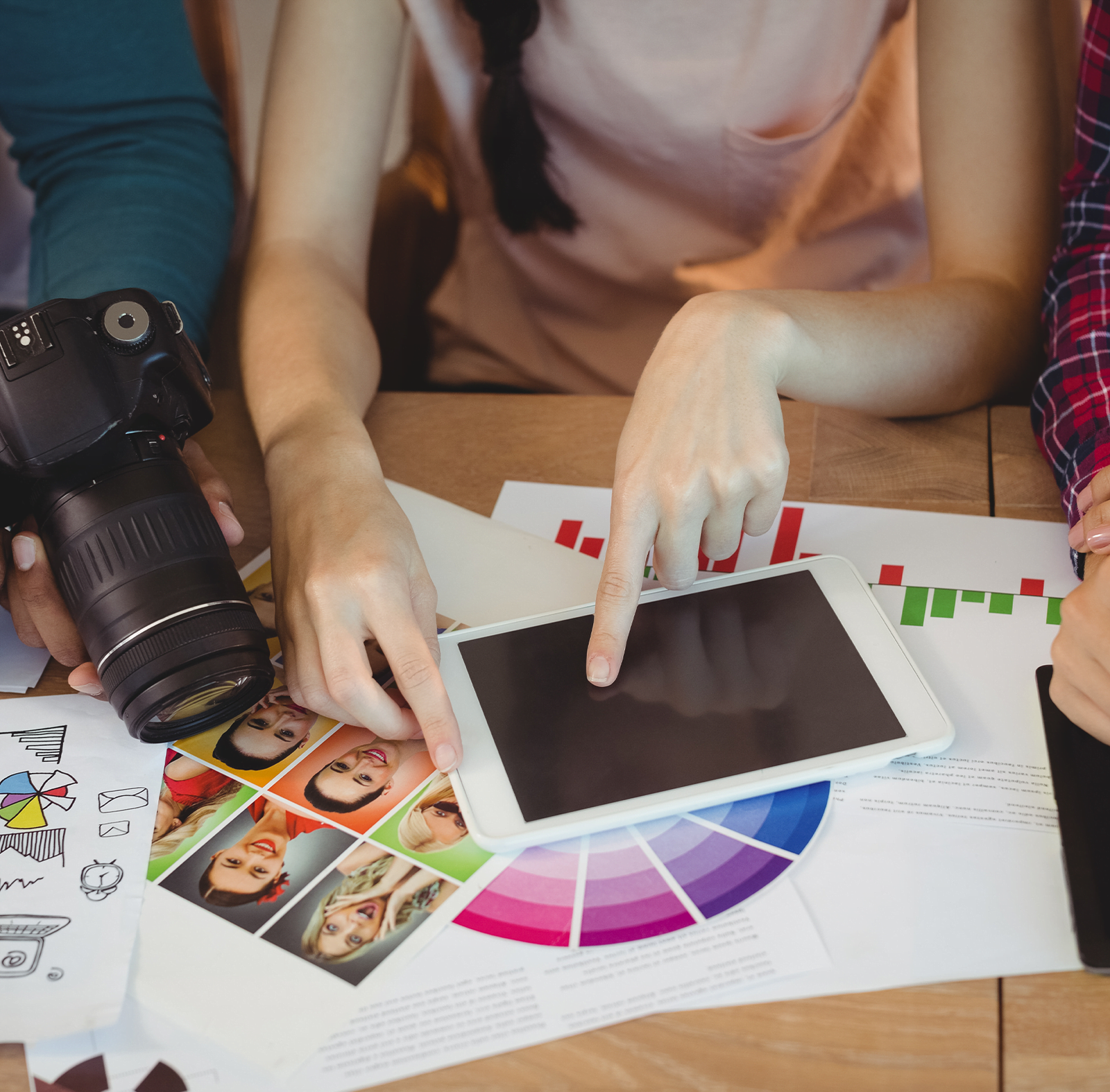 Designers working on a project