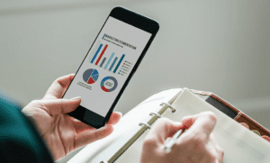 sales chart on mobile